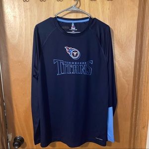 Tennessee Titans Long Sleeve Athletic Shirt, Rash Guard, Size L Cool Base